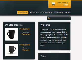 nieuw webshop sjabloon