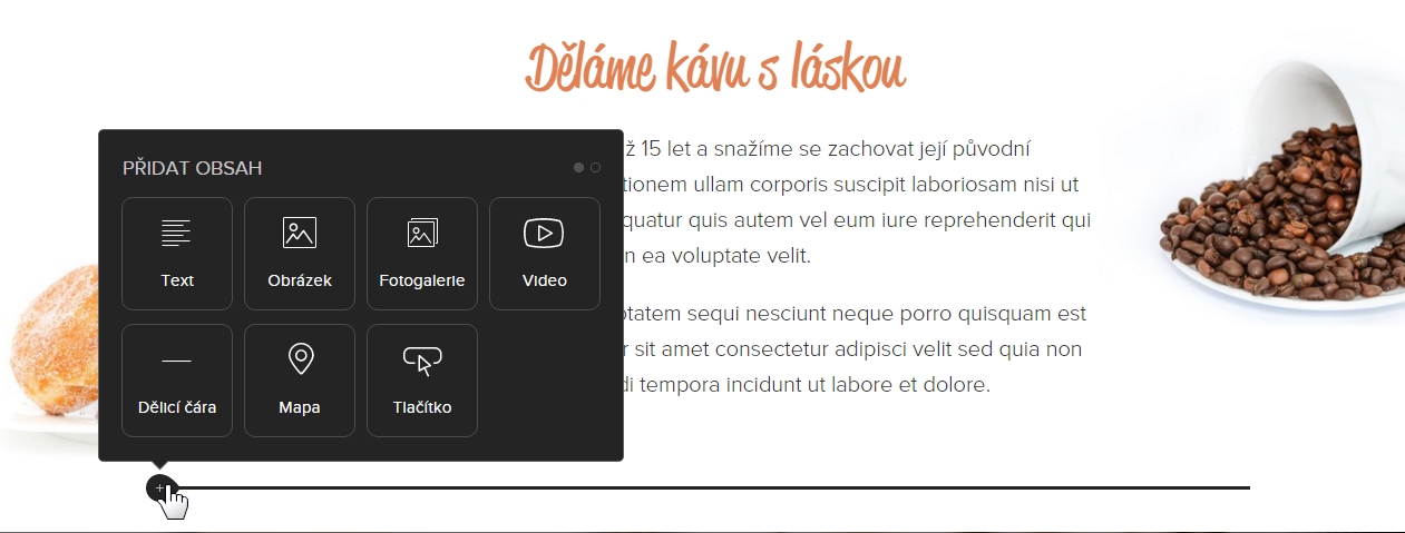 Vložení odkazu ve Webnode 2.0