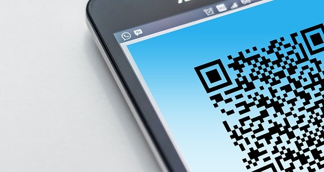 Ecample of a QR code on a smartphone