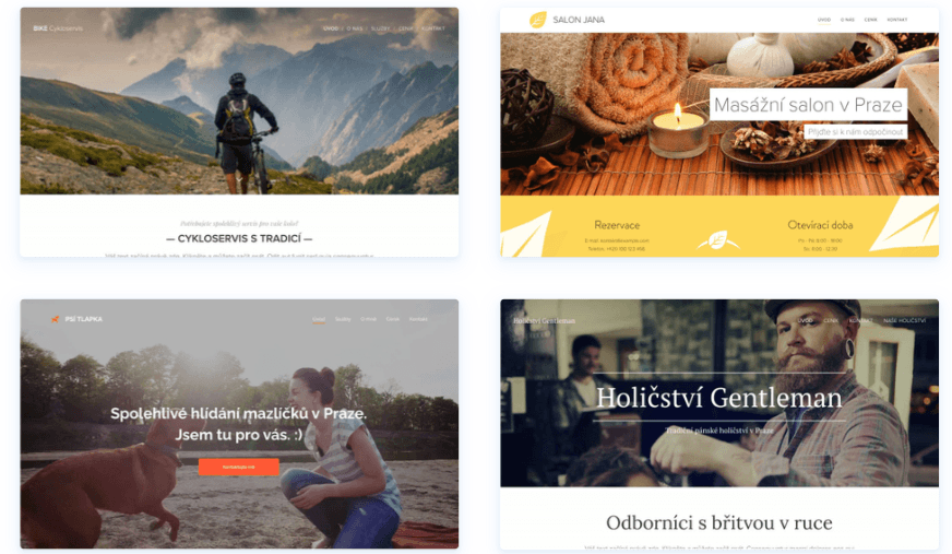 Šablony webových stránek pro služby a údržbu od Webnode
