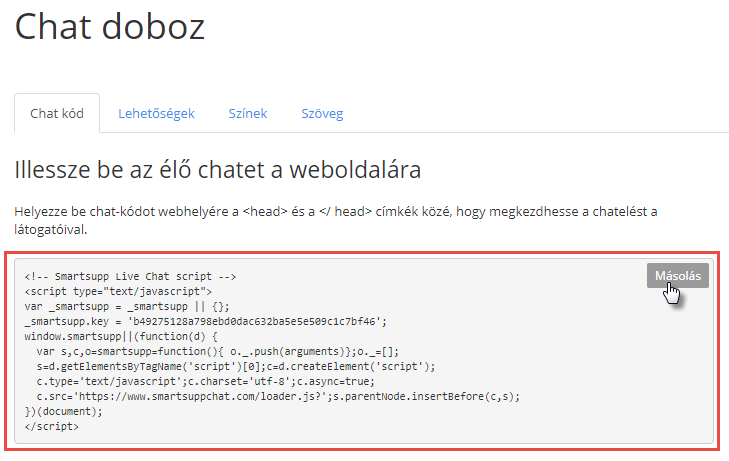Smartsupp chat Webnode