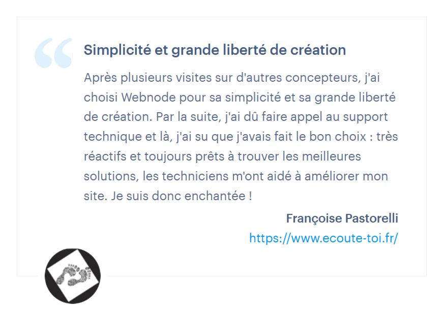 Avis sur Webnode