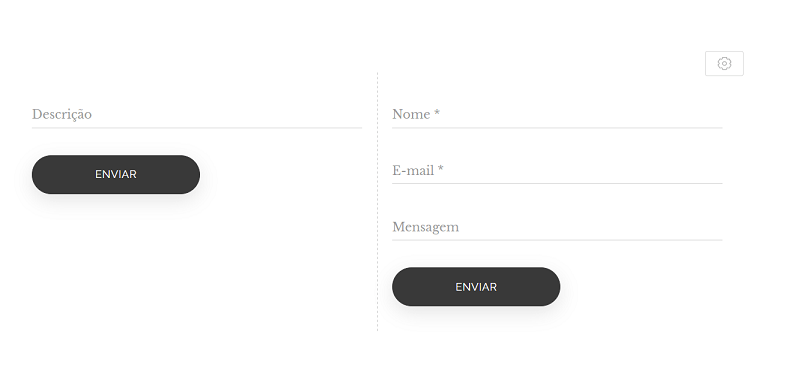 Formulário em branco e formulário simples
