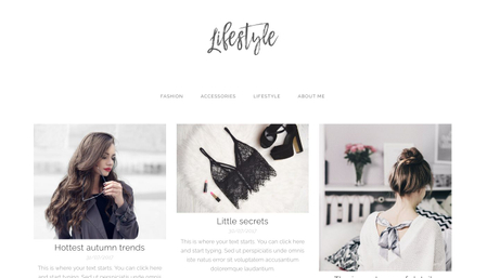 Sjabloon voor lifestyleblog