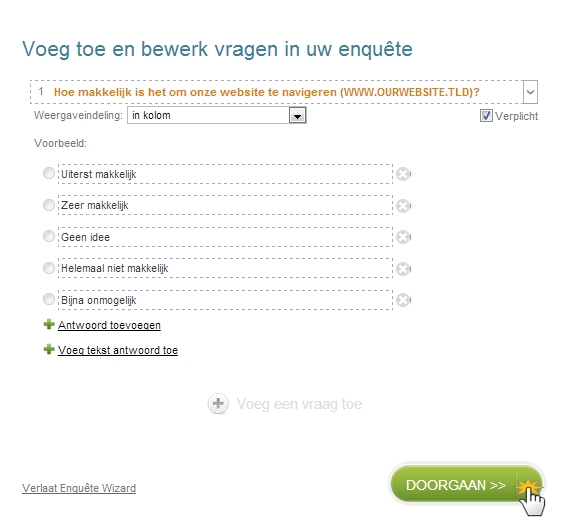 vragen bewerken