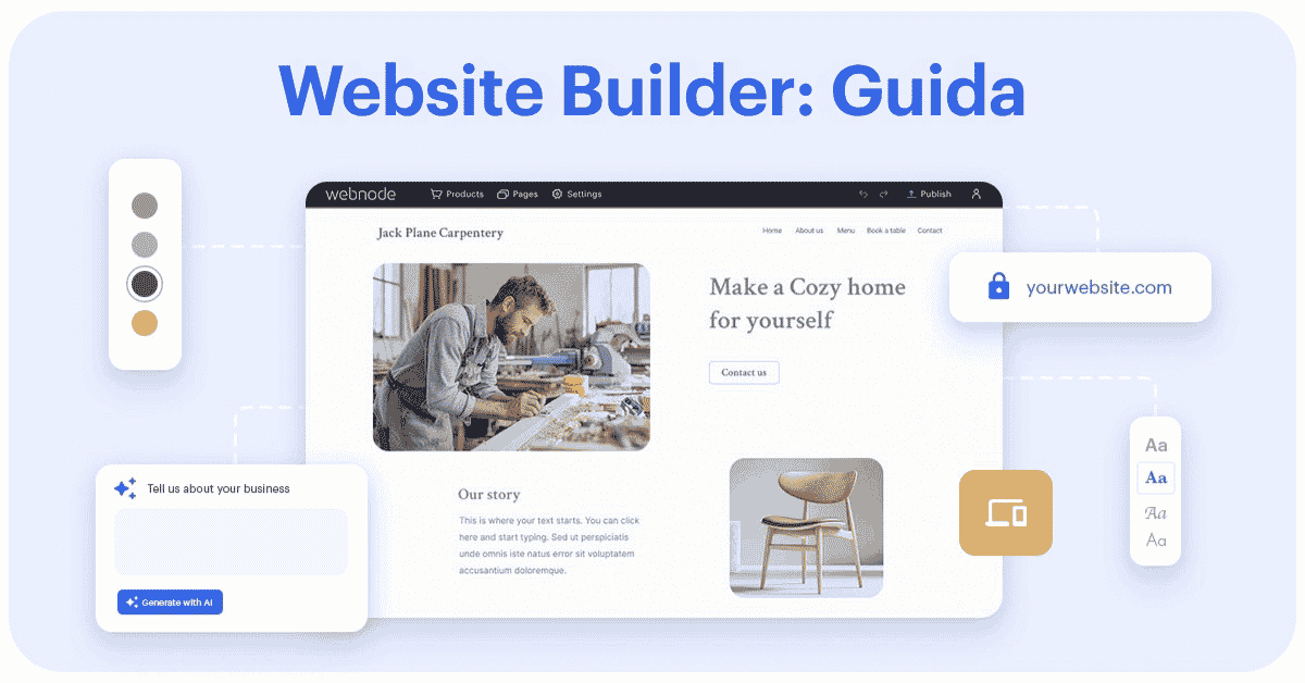 Crea il tuo sito web con un website builder (guida per principianti)